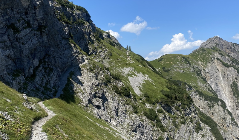 Turquise waters of Achen Lake on the edge of the Karwendel National Park. On the other side of the lake is Maurach a holiday resort in the Tirol