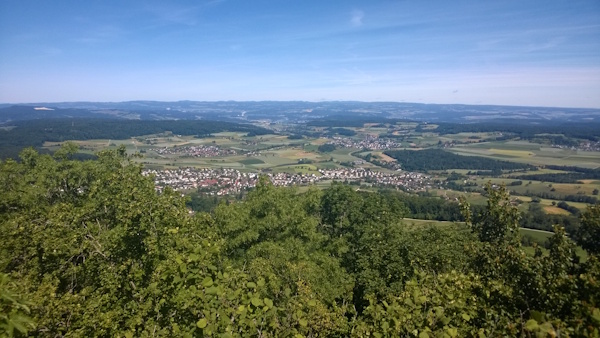 The small village of Regensberg on Stage 1 of the Jura Crest Trail