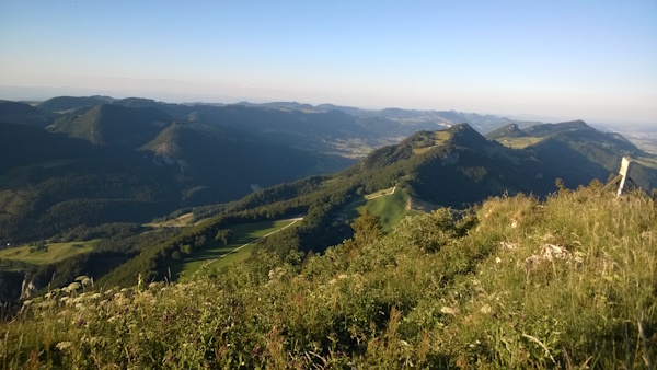 The view of Balsthal on Stage 5 of the Jura Crest Trail