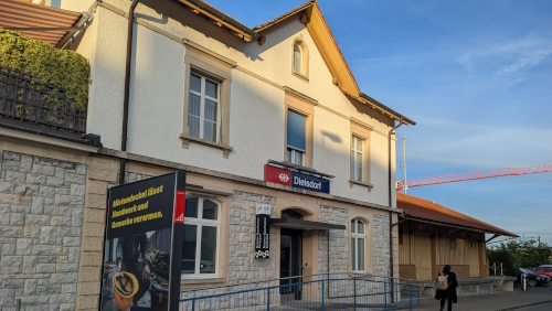 Dielsdorf railway station where our Jura Crest Trail begins