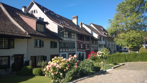 The small village of Regensberg on Stage 1 of the Jura Crest Trail