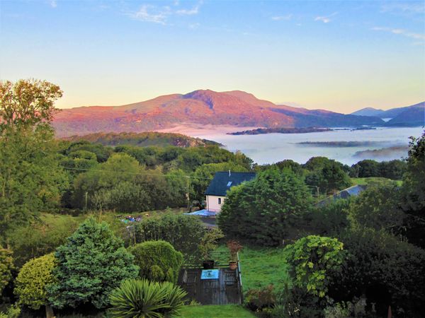 The Moelwyn Mountains at sunset on the Snowdonia Way