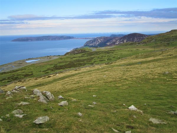 Coastal views on the Snowdonia Way above Llanfairfechan