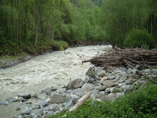 Powerful rivers: here after heavy rain and snow melt