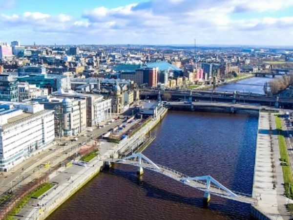 Arrive by train or plane into the city of Glasgow