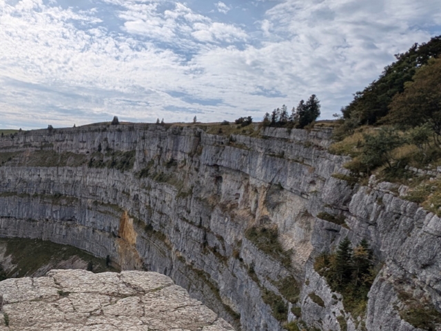 Creux du Van on stage of the Jura Crest Trail