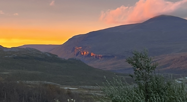 Sunset over the Kungleden trail