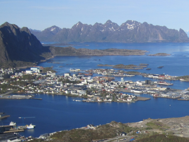 Svolvaer from Tjeldbergtindenk