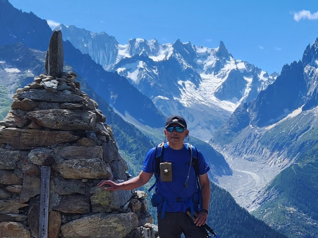 Balcony path on the Tour du Mont Blanc with Alpine Exploratory