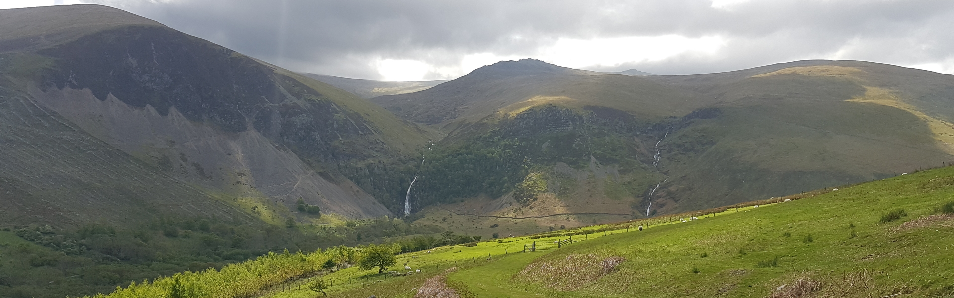The Aber Falls on the Snowdonia Way