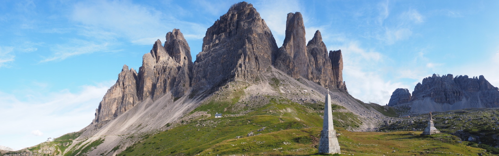 A pillar on the AV9 below the Tre Cime