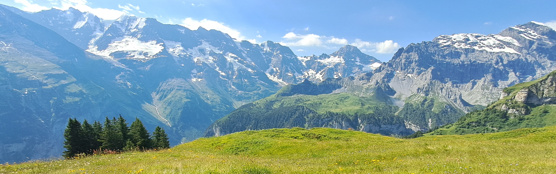On the Via Alpina, the North Face Trail above Murren