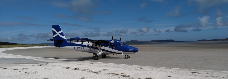 The beach runway at Barra Airport on the Hebridean Way