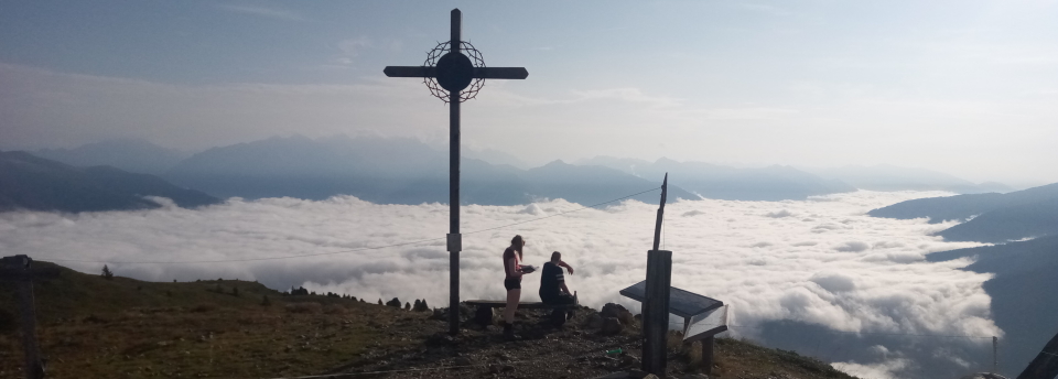 A prominent cross on the Munich-to-Venice