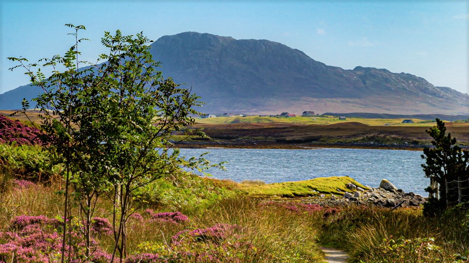 Leaving Langass Lodge on the Hebridean Way