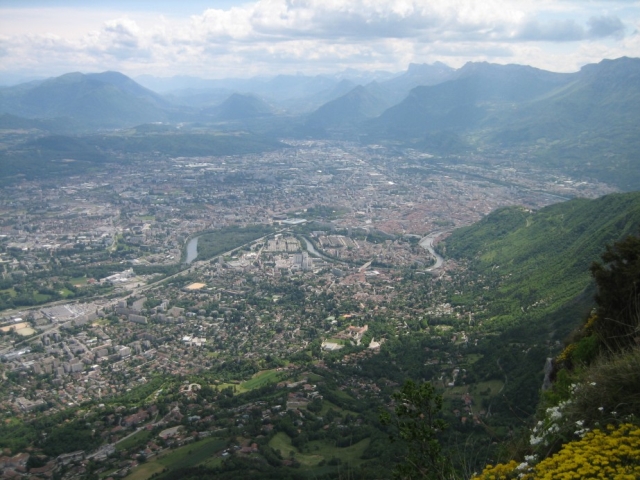 Grenoble from hillsides above