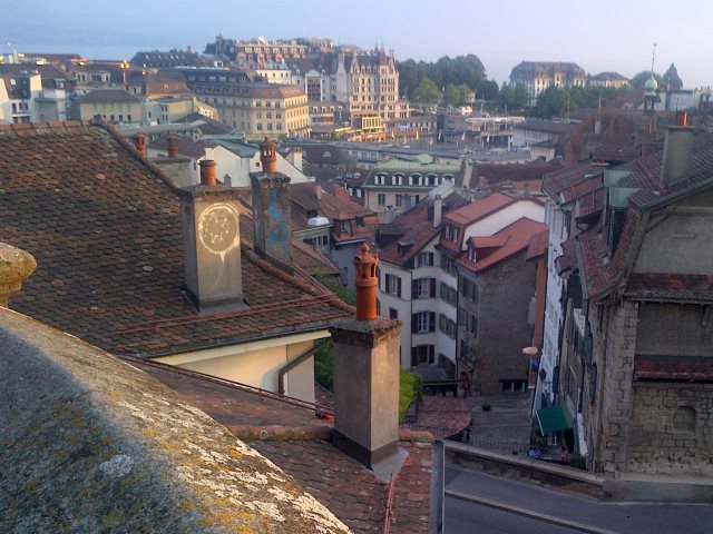 Lausanne from a belvedere above