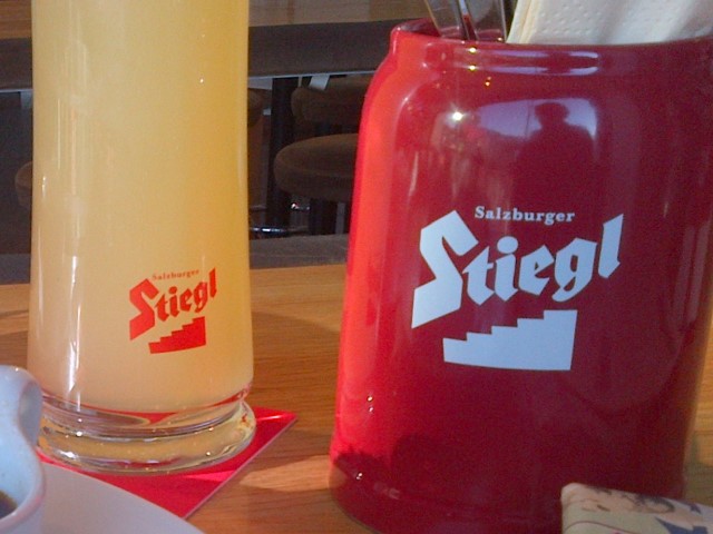 The Stiegl bierkeller in Salzburg