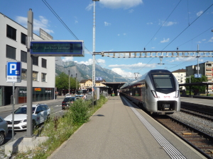 The Grauspitz range from Sargans station