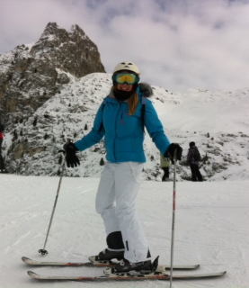 Lucy skiing at Val d'Isere