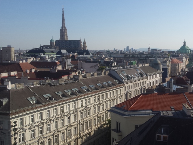 Viennese rooftops looking to the centre